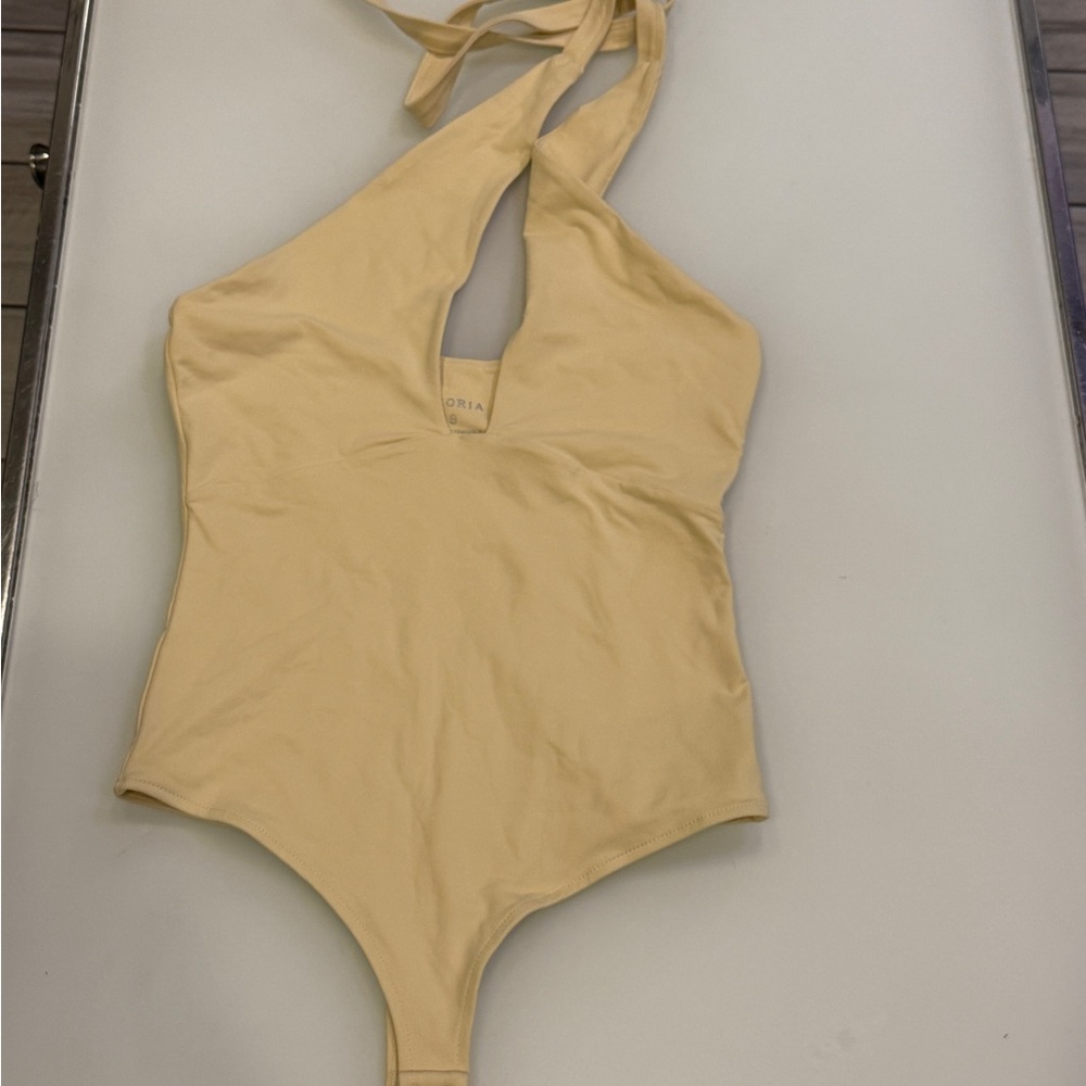 Yellow Halter Neck bodysuit